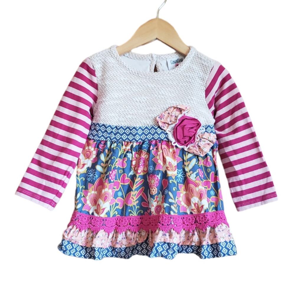 Counting Daisies Toddler Girl's Sweater Knit Top Size 24 Months